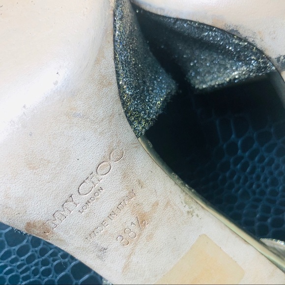 Jimmy Choo Ivette 90 Dusty Gold Heels - Picture 7 of 7